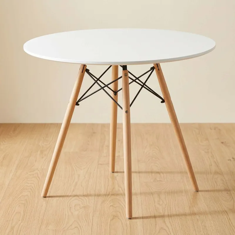 Mesa De Comedor Mdf-y-madera Blanco Eames en Blanco - Mesas de comedor, Uruguay | Divino