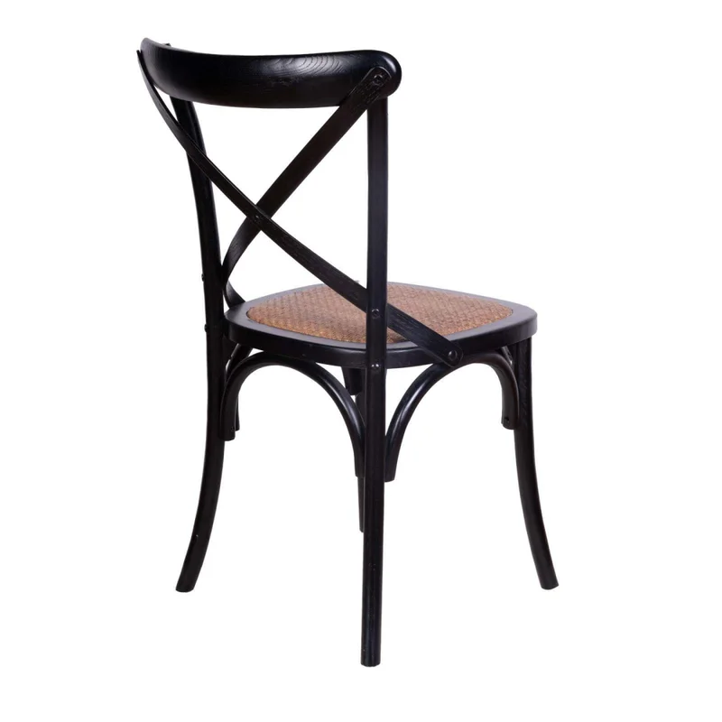 Silla De Comedor Madera Negro Cruceta en Negro - Sillas, Uruguay | Divino, vista 3