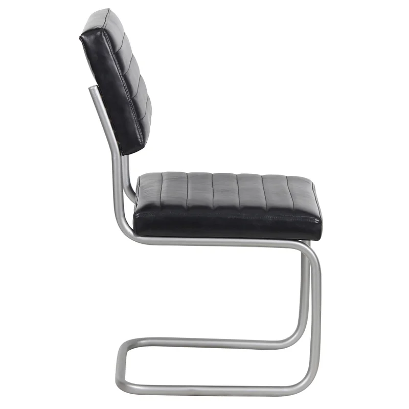 Silla De Comedor Cuero Negro Franca en Negro - Sillas, Uruguay | Divino, vista 3