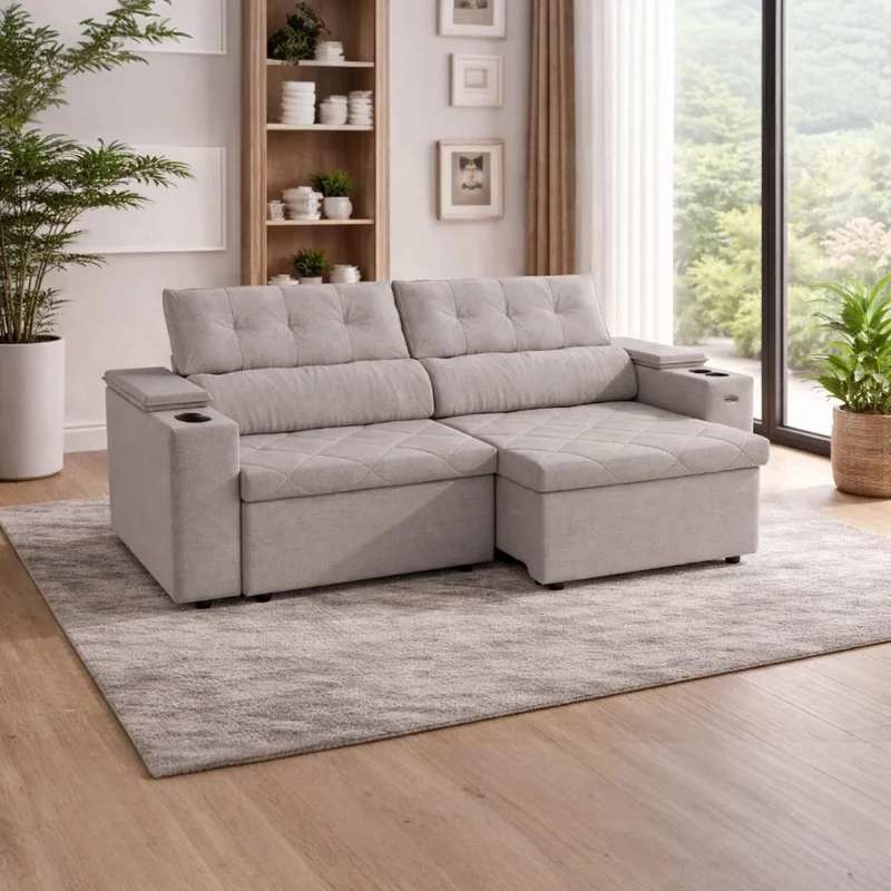 Sofa Otto 260CM - Retractil/Reclinable en Beige - Sillones y sofás, Uruguay | Balton, vista 9