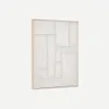 Cuadro Klis de lino con formas geométricas blanco - 80 x 100 cm en Blanco, Gris - Decoración de pared, Uruguay | Kavehome, vista 1 de 7