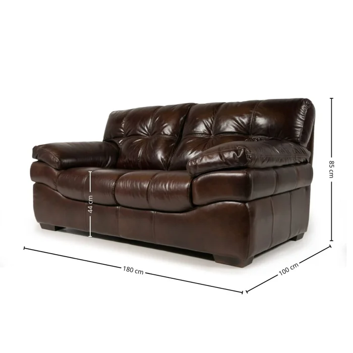 Sofá Trento - Cuero Natural - 2 cuerpos - A fabricar en Marrón - Sillones y sofás, Uruguay | NYR, vista 3