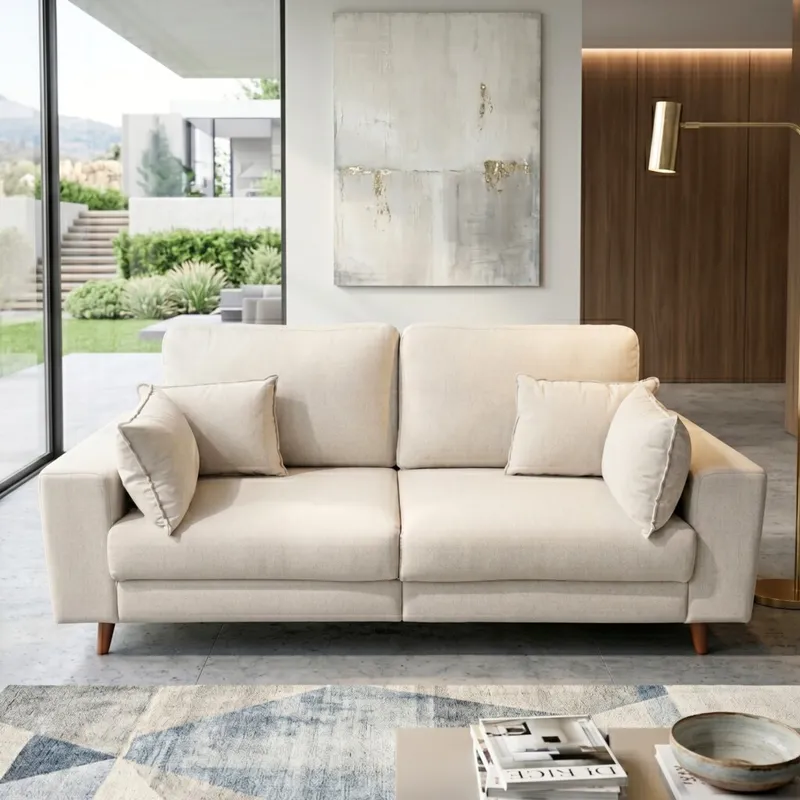 Sillon 3 Cuerpos - Navarro en Beige - Sillones y sofás, Uruguay | Rústico Hogar