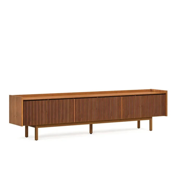 Rack de TV Dune Ripiado 2.2 - Línea Nevada - Marrón en Madera natural - Muebles para TV, Uruguay | Ecowood, vista 2