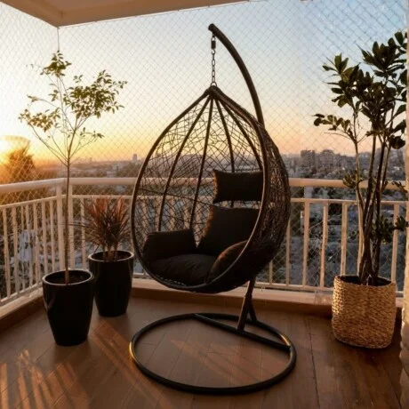 Hamaca Nido Colgante - Negro en Negro - Muebles para el exterior, Uruguay | La Cueva Muebles, vista 9