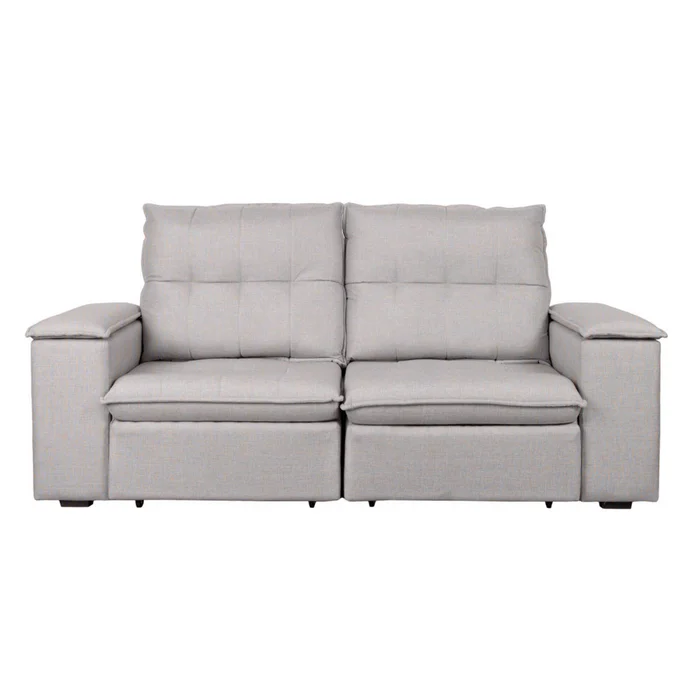 Sofa Retractil 3 Cuerpos Tela Gris Atlanta Gris Osc en Gris - Sillones y sofás, Uruguay | Divino, vista 3