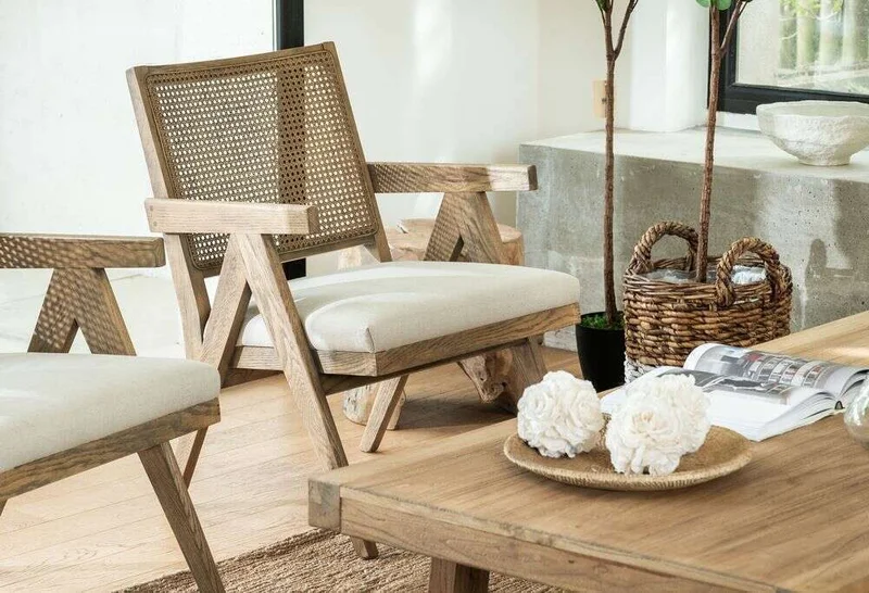 BUTACA MODERNA CON ESTERILLA en Madera natural - Butacas, banquetas y puffs, Uruguay | La Iberica, vista 15