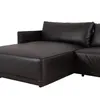 Sillón C/chaise Izquierdo 3 Cuerpos Cuero-100-natural Negro Romeo Tp3 La Paz en Negro - Sillones y sofás, Uruguay | Divino, vista 4 de 5