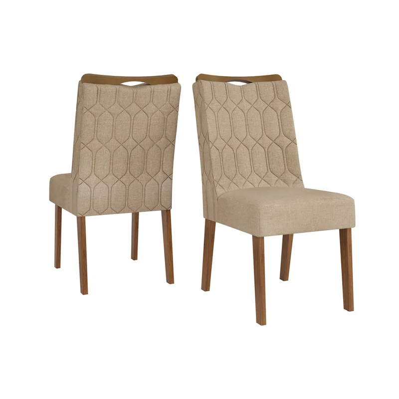 Juego De Comedor 6 Sillas Tapizadas Mesa Rectangular Mdp en Marrón - Mesas de comedor, Uruguay | Soy Hogar, vista 3