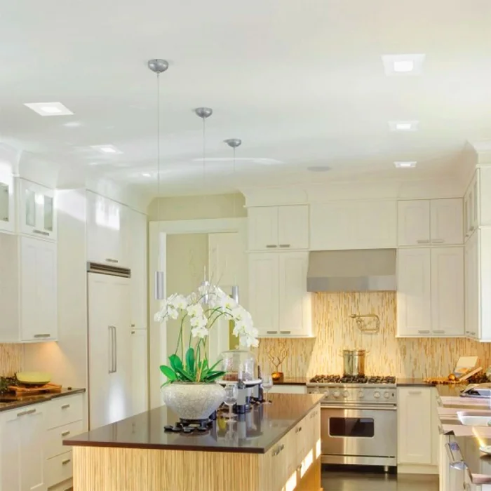 Panel LED Cuadrado de Empotrar 24W Luz Cálida - Lámparas colgantes, Uruguay | Serlux, vista 2