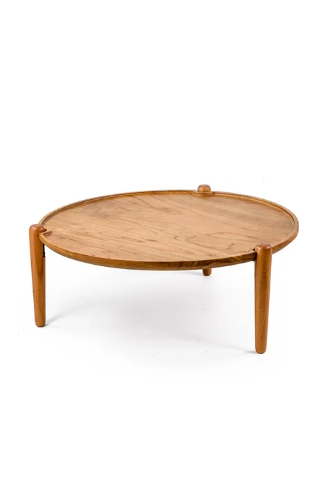 MESA DE LIVING JADE BAJA IN NATURA 82X82X32H CM en Madera natural - Mesas de living, Uruguay | Vinibel