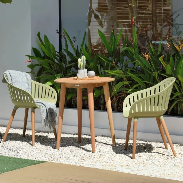 Mesa Redonda Exterior - Santorini - 66cm en Madera natural - Mesas de comedor, Uruguay | Ecowood, vista 2