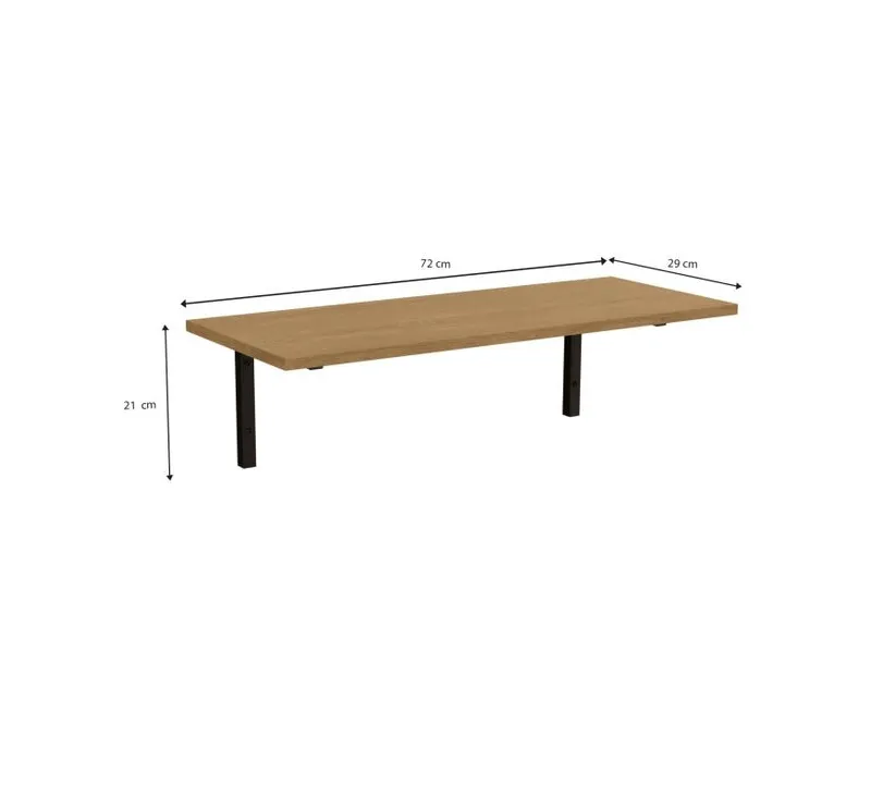 ESTANTE DE PARED REPISA LINEA INDUSTRIAL HIERRO - BALTON HOGAR en Madera natural - Bibliotecas, Uruguay | Balton
