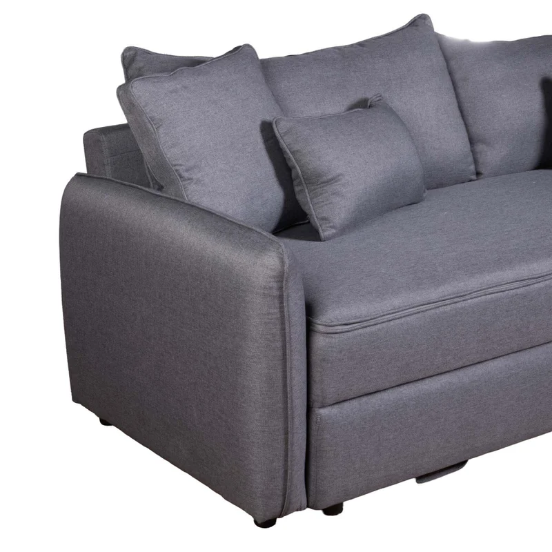 Sofá Cama Tela Gris Arizona Grafito en Gris - Sillones y sofás, Uruguay | Divino, vista 9
