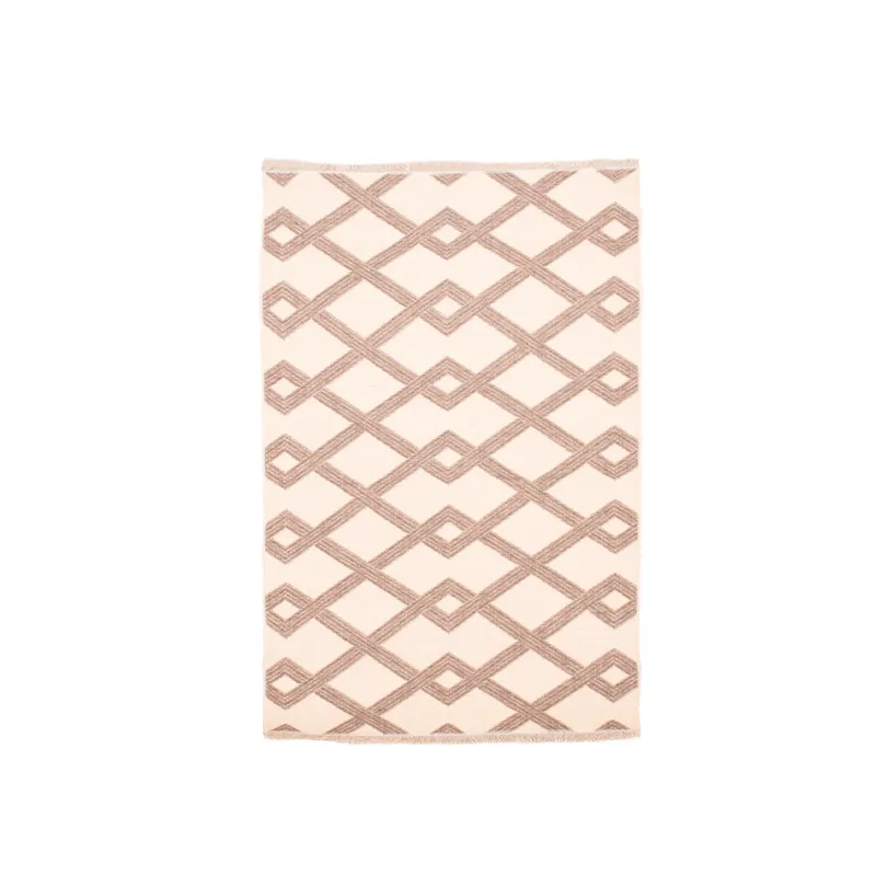 Alfombra Lana Natural con Rombos - 160 x 230 cm - Textiles, Uruguay | Berna home