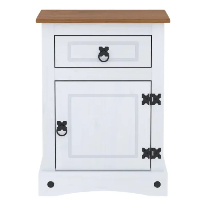 Promo 2 Mesa De Luz Linea Naturale - BLANCO en Blanco - Mesas de luz, Uruguay | La Cueva Muebles, vista 3