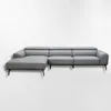 Sofá con chaise DUNA TELA GRIS IZQUIERDO - Sillones y sofás, Uruguay | Viasono, vista 2 de 4