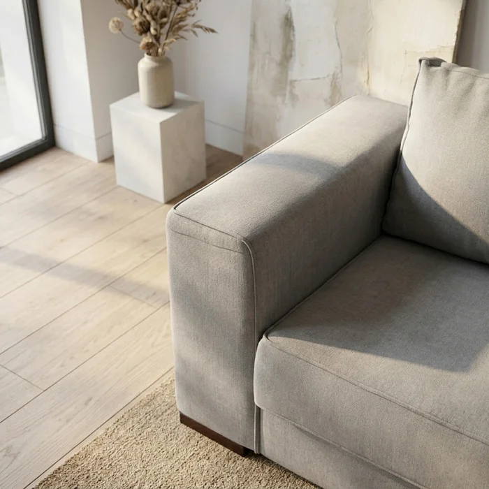 Sofá Olimpus - Microfibra - 2 cuerpos - Kruger 06-155 (Ceniza) en Beige - Sillones y sofás, Uruguay | Nyr, vista 5