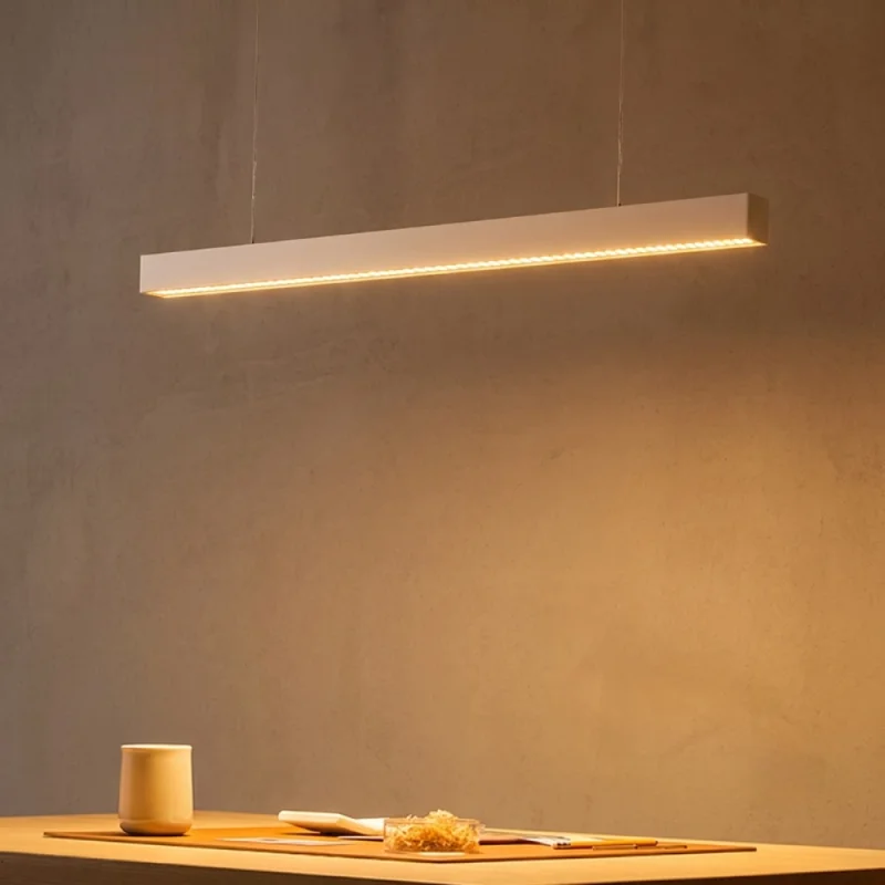 Luminaria Lineal LED 36W Blanco Luz Cálida 120cm en Blanco - Lámparas colgantes, Uruguay | Serlux, vista 4
