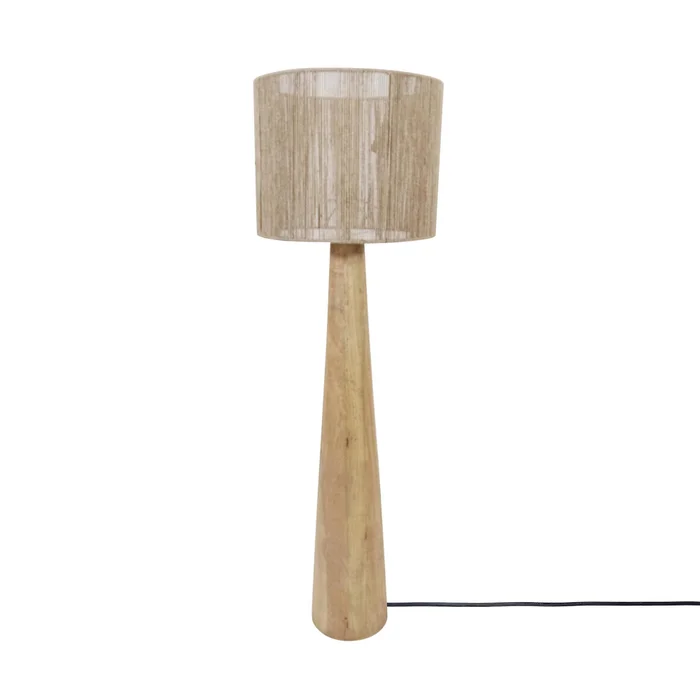 Lámpara de pie Madera y yute Natural/beige Vml-13736 en Madera natural - Lámparas de pie, Uruguay | Le Blanc