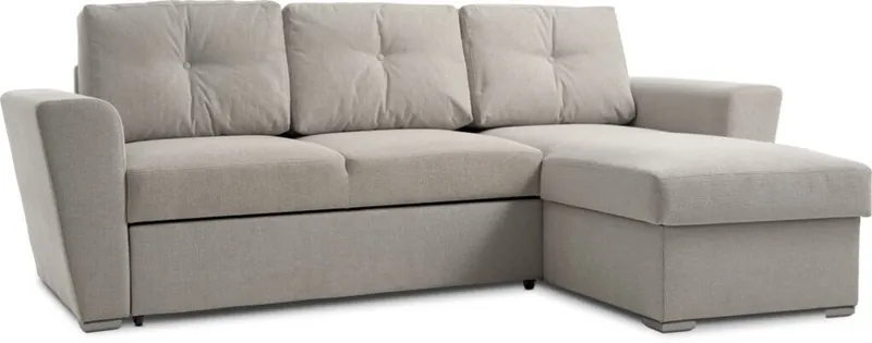 Sofá cama VEJLBY chaise longue tela arena en Arena claro - Sillones y sofás, Uruguay | JYSK