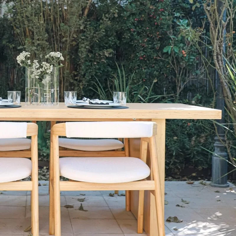 Mesa de Comedor Amalfi en Madera natural - Muebles, Uruguay | Uruguay Bamboo, vista 4