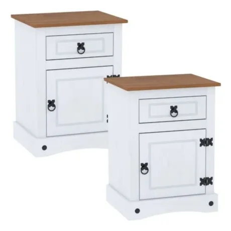 Promo 2 Mesa De Luz Linea Naturale - BLANCO en Blanco - Mesas de luz, Uruguay | La Cueva Muebles, vista 10