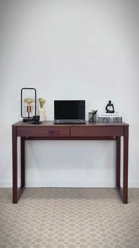 Escritorio 110cm Nara 2 Cajones - Madera Maciza en Madera natural - Escritorios, Uruguay | Balton, vista 12
