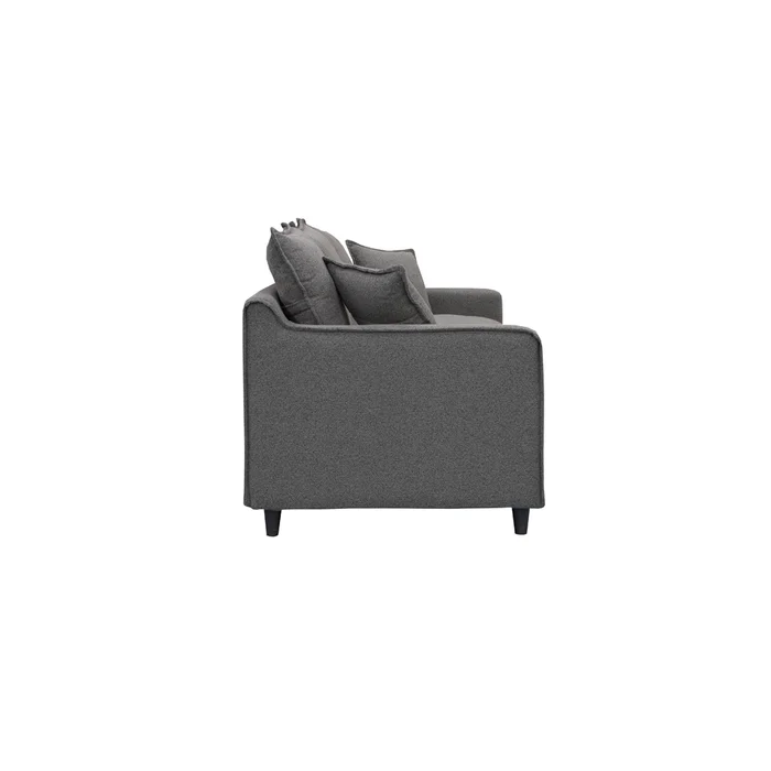 Sofa 3 Cuerpos Moderno Tapizado Tela Con Patas en Gris - Sillones y sofás, Uruguay | Soy Hogar, vista 2