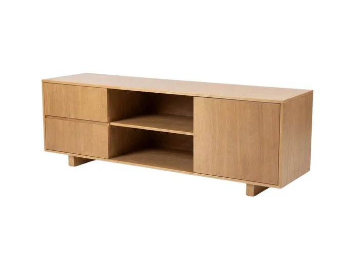Rack AMBAY 1.60m en Madera natural - Muebles para TV, Uruguay | Finkel
