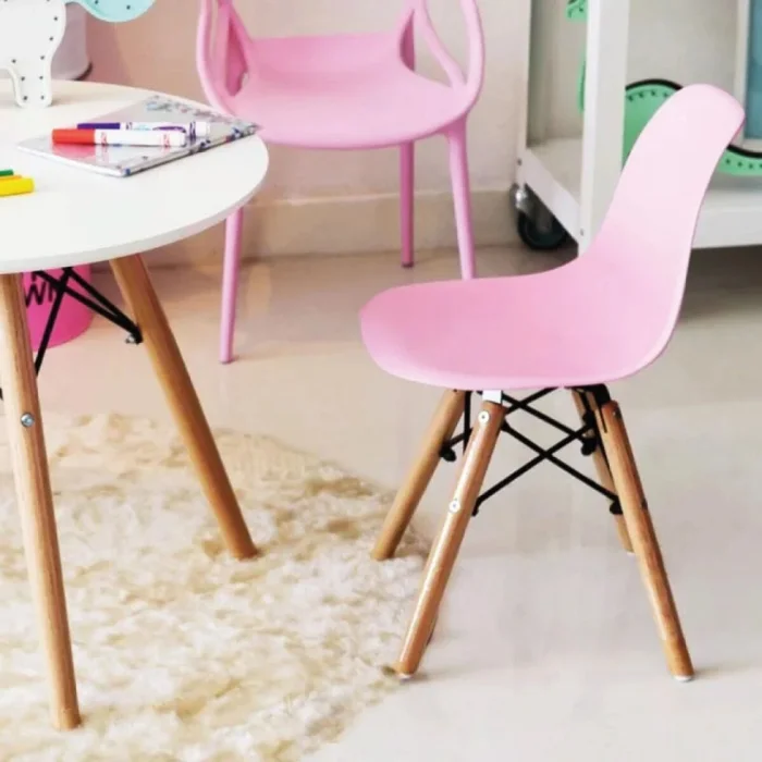 Silla DKR Base - En Madera - Infantil - Rosa en Rosa - Sillas, Uruguay | Rústico Hogar, vista 3