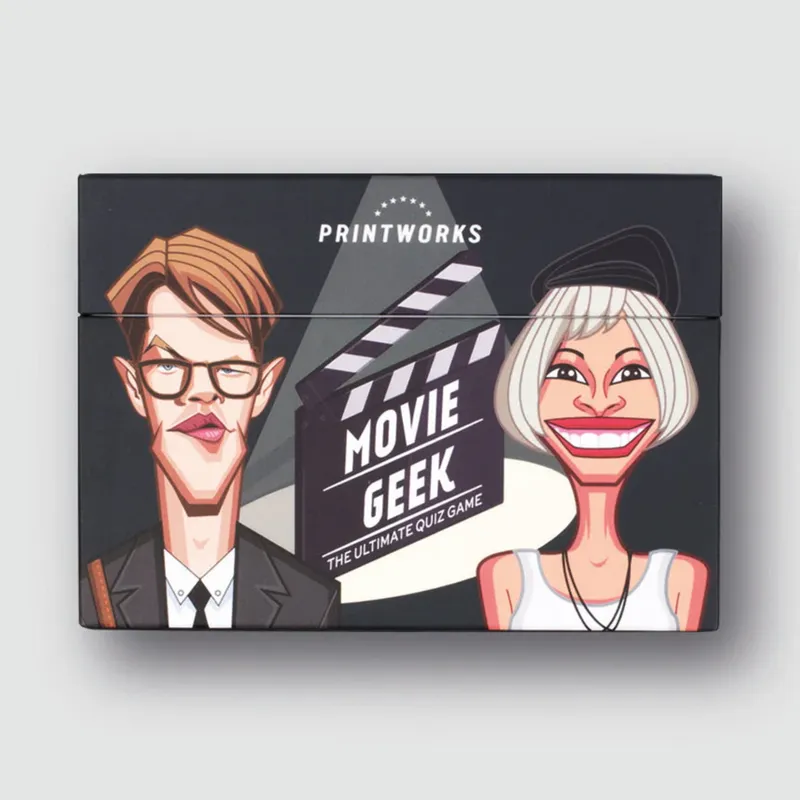 Juego Trivia Movie Geek en Negro - Decoración, Uruguay | Martinika Deco
