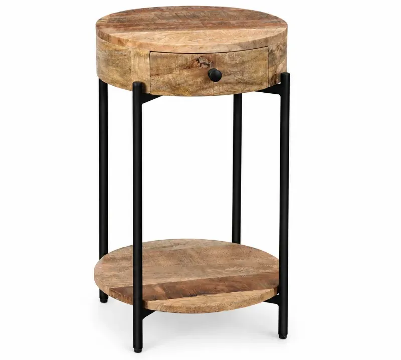 M190 Mesa Auxiliar 40x40x65 en Madera natural - Mesas de living, Uruguay | Victoriana