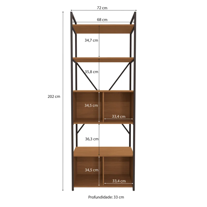 ESTANTERIA CON PUERTAS LINEA INDUSTRIAL HIERRO en Madera natural - Bibliotecas, Uruguay | Balton, vista 22