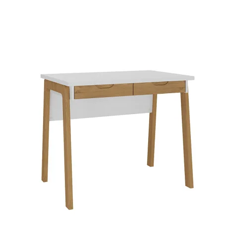 Escritorio 2 cajones Linea Veneza - Blanco/Miel en Multicolor - Escritorios, Uruguay | La Cueva Muebles, vista 10