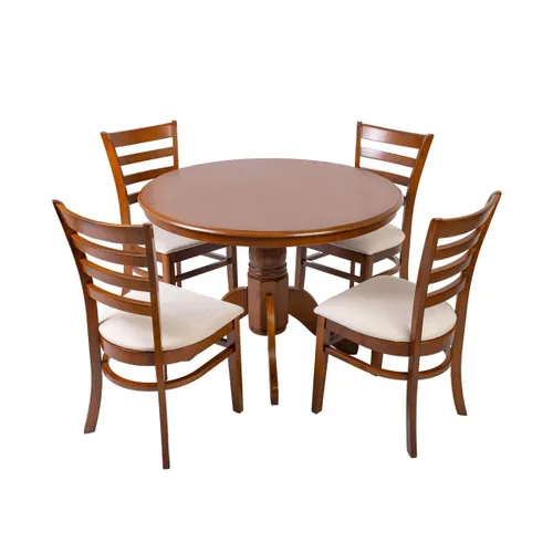 Juego de Comedor - 1+4 - Madera en Marrón - Mesas de comedor, Uruguay | Rústico Hogar