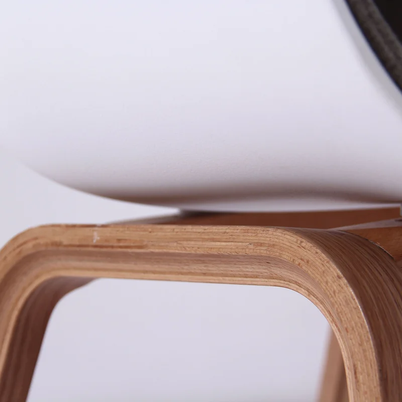 Silla De Comedor Polipropileno-y-madera Gris Gardenia en Gris - Sillas, Uruguay | Divino, vista 6