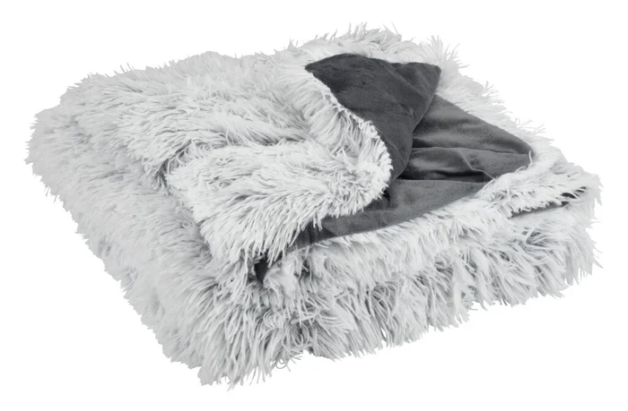 Manta LOTUS 135x195 blanco/gris en Gris - Textiles, Uruguay | JYSK