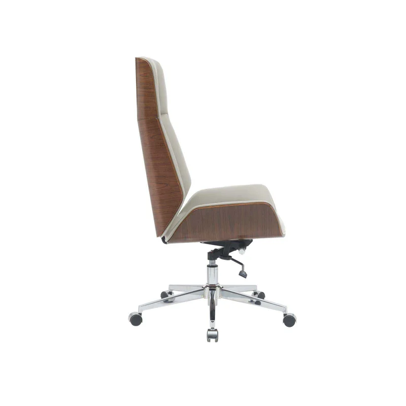 Asiento Gerencial Alto Madera-y-pu Natural-beige Zen en Beige - Sillas de escritorio, Uruguay | Divino, vista 4