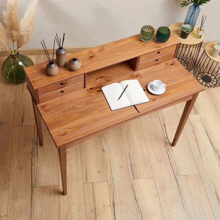 Escritorio 110cm Milan - Madera Maciza en Madera natural - Escritorios, Uruguay | Balton, vista 14