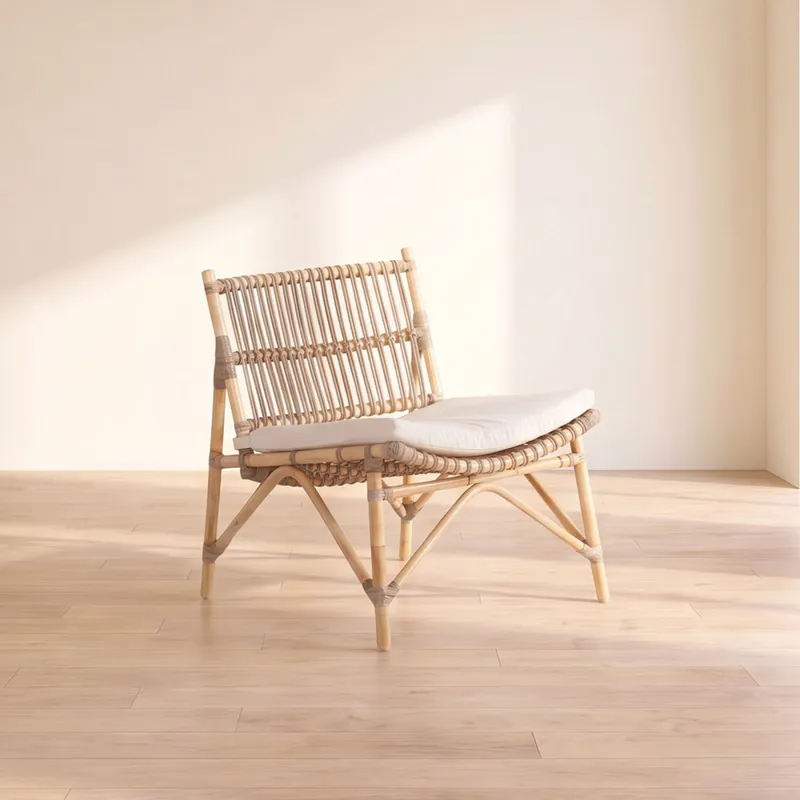 Butaca Rattan Natural-beige Suri Natural en Madera natural - Sillones y sofás, Uruguay | Divino