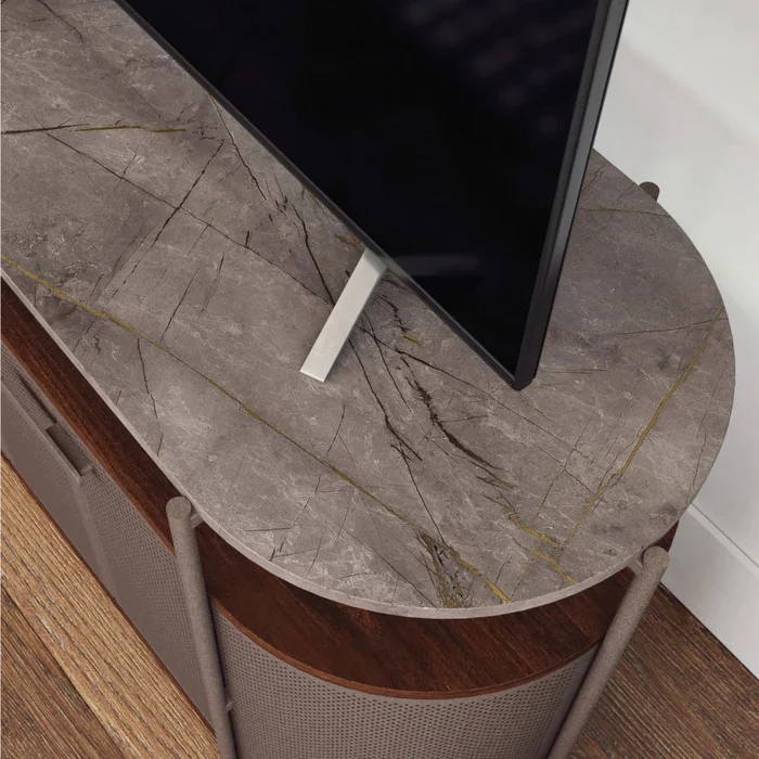 Rack para tv dos puertas Sauder en Gris - Muebles para TV, Uruguay | Ecowood, vista 3