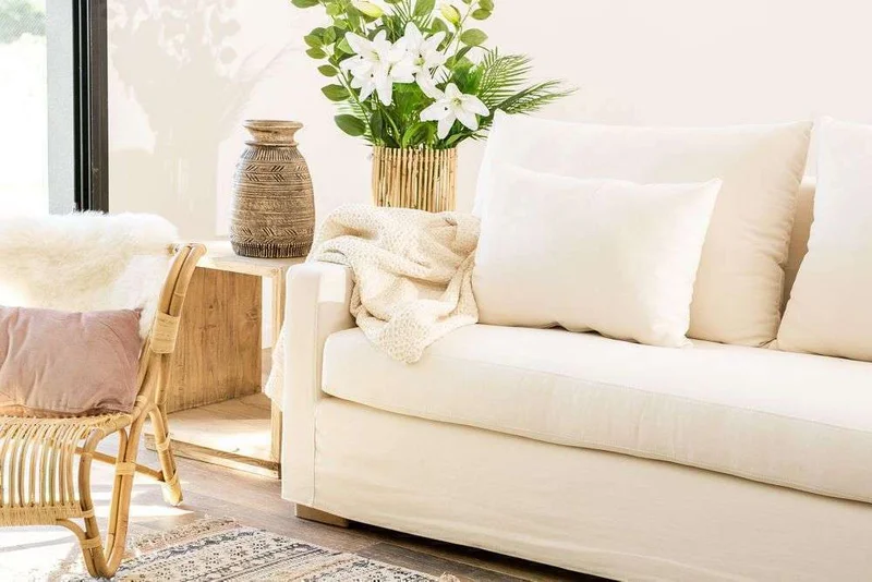 SILLON SOFIA - JEAN NATURAL LAVABLE en Blanco - Sillones y sofás, Uruguay | La Iberica, vista 3