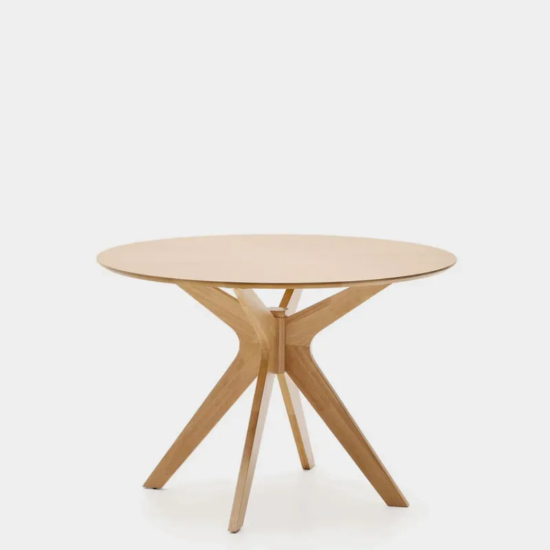 Mesa redonda Naanim - de chapa de nogal Ø 100 cm en Marrón - Mesas de comedor, Uruguay | Kavehome