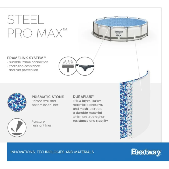 Piscina Bestway 4678L en Blanco - Muebles para el exterior, Uruguay | La Cueva Muebles, vista 5