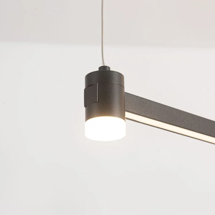 Colgante Led lineal doble color negro 40w Dimerizable en Negro, Uruguay | Iluminica, vista 3