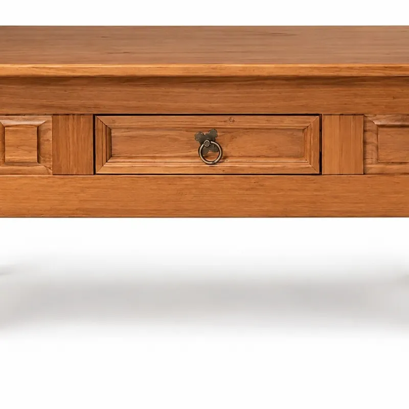 MESA DE LIVING CORONA 1 CAJON CARAMELO en Madera natural - Mesas de living, Uruguay | Alfa Ventas