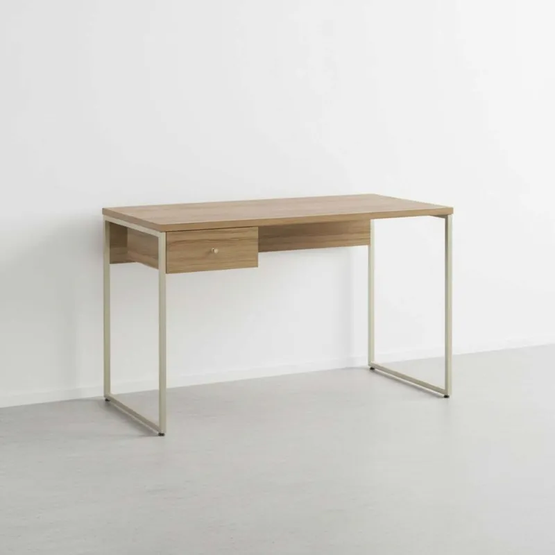 Escritorio Mdf-y-metal Voss en Beige - Escritorios, Uruguay | Divino