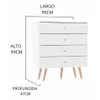 Comoda 4 cajones Retro Blanco - Cómodas, Uruguay | Que Sal Muebleria, vista 4 de 4