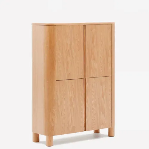 Aparador alto Salaya de madera contrachapada de fresno FSC Mix Credit 100 x 134 cm en Marrón - Aparadores y recibidores, Uruguay | Kavehome